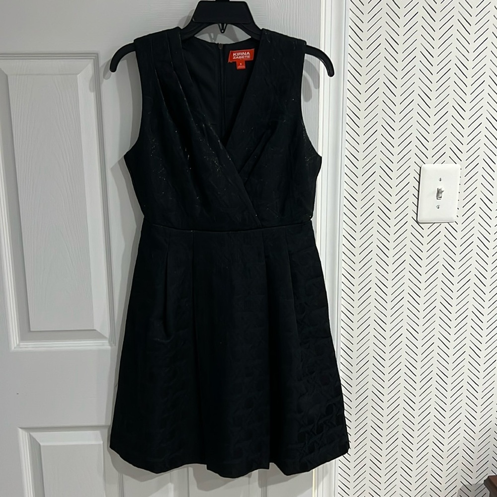 Kirna Zabete for Target Black Sparkle Cane Print Cocktail Dress